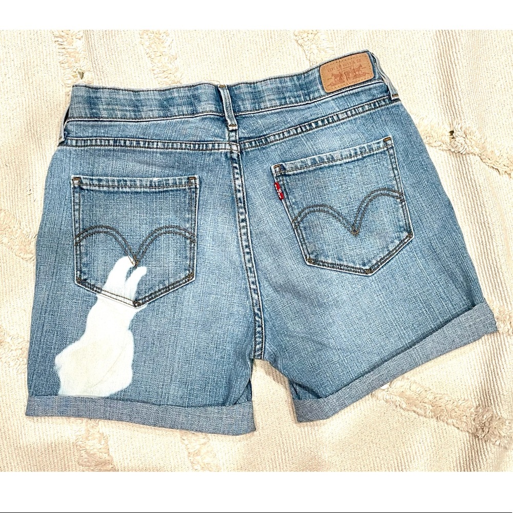 * Vintage Levi’s Bleached Denim Shorts *